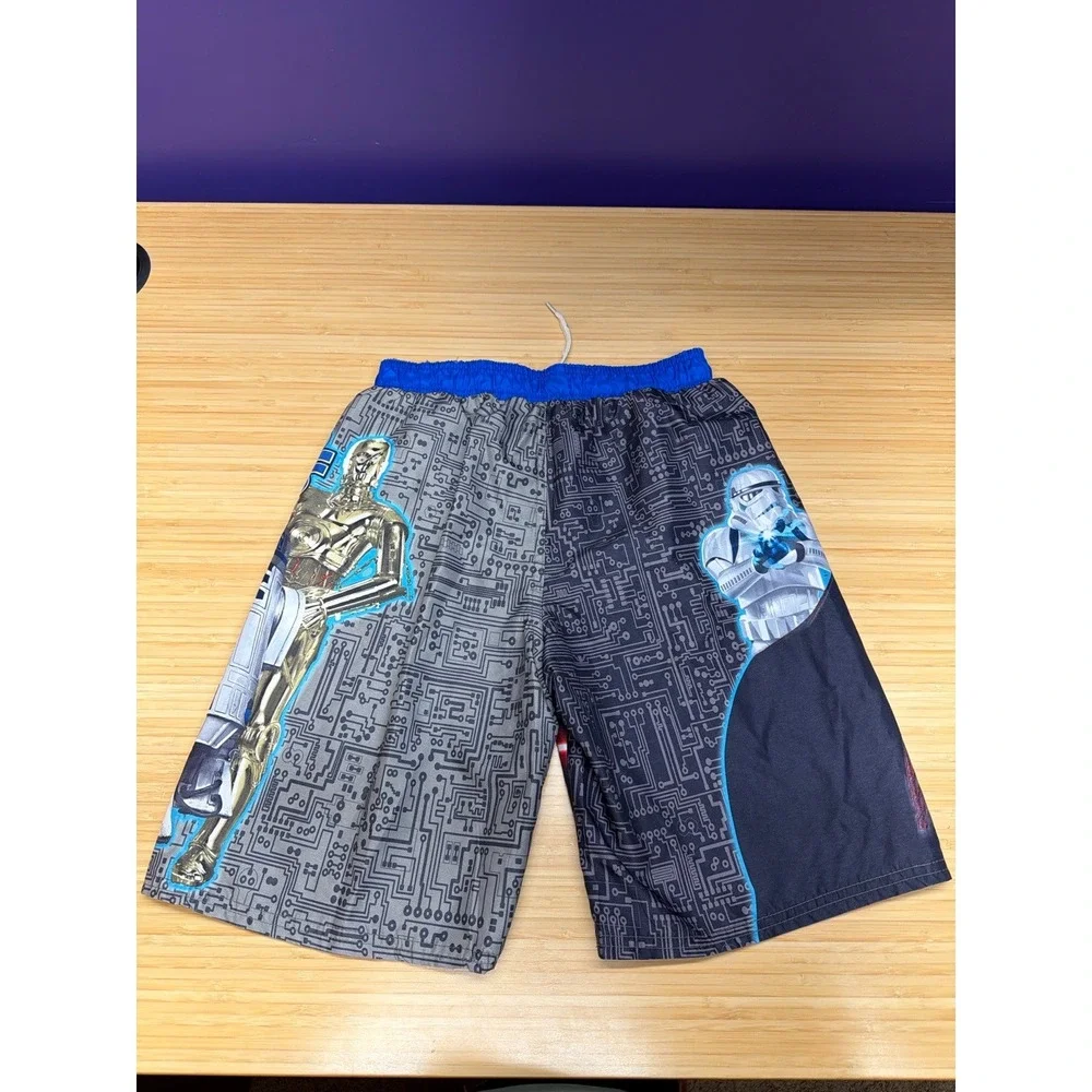 Star Wars Boys Swim Trunks Darth Vader‎ R2-D2 C-3PO Stormtrooper Size L